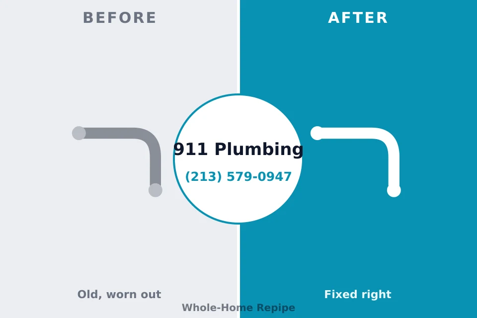 Before and after: plumbing company Gilbert Creek, WV